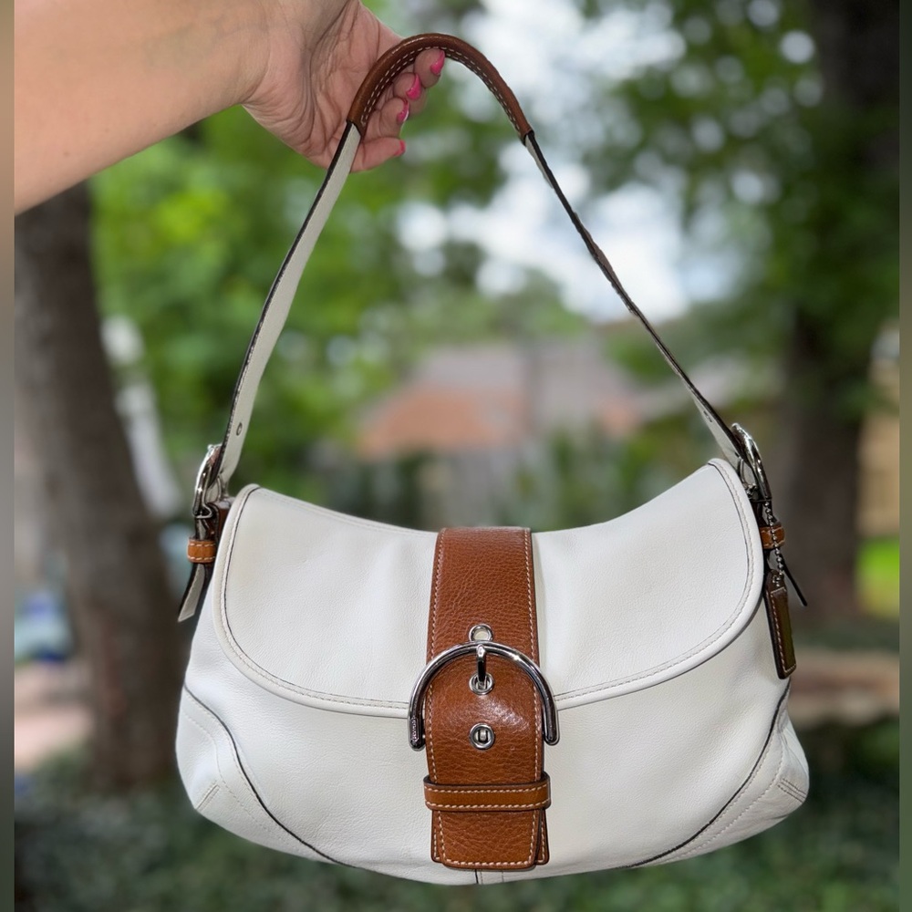 ショルダーバッグ Coach Soho Hobo Shoulder white leather COACH Soho Leather Belted Shoulder Bag | Dillard's